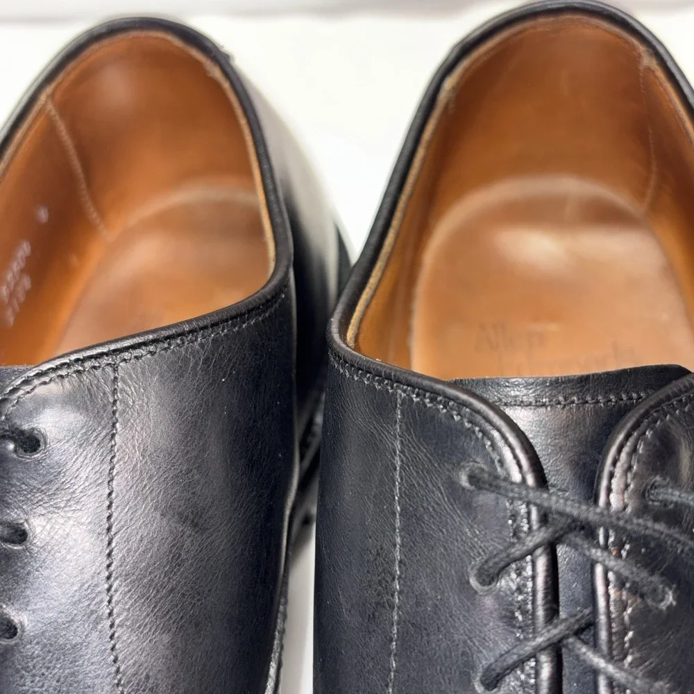 Allen Edmonds Byron Dress Shoes Men's US 11 3E Wide Black Leather Oxford Cap Toe